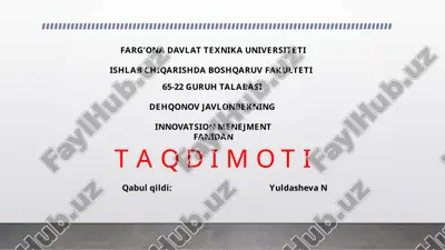 innovatsion menejment — PPTX