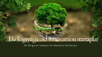 ekologiyaga oid innovatsion startaplar — PPTX