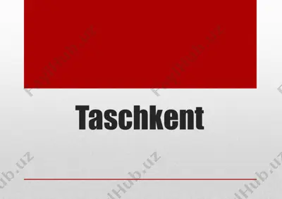 taschkent — PPTX