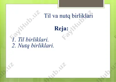 til va nutq birliklari — PPTX