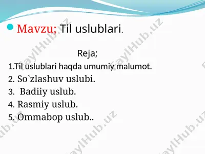 uslubiyat — PPTX