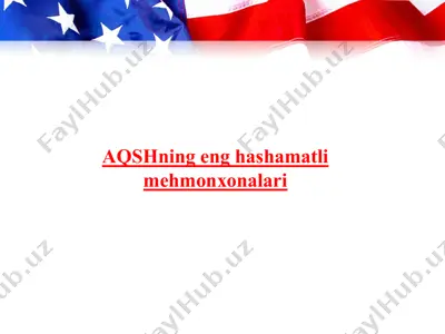 aqshning eng hashamatli mehmonxonalari — PPTX