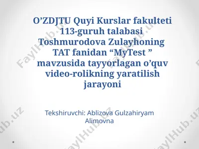 mytest dasturi — PPTX