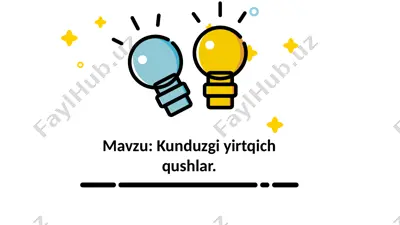 kunduzgi yirtqich qushlar — PPTX
