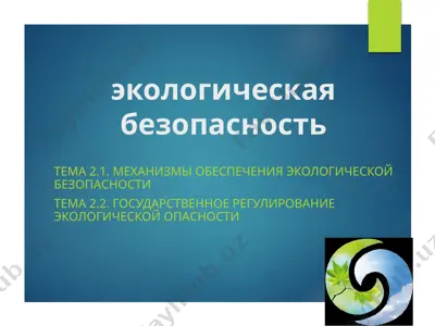 ekologicheskaya bezopasnost — PPTX