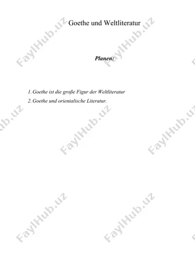 goethe und weltliteratur — DOC