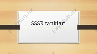 sssr tanklari — PPTX