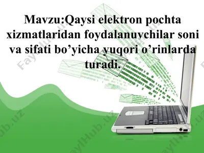 elektron pochta xizmatlari — PPTX