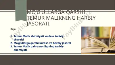 temur malikning harbiy jasorati — PPTX