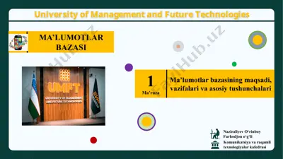 university of management and future technologies — PPTX
