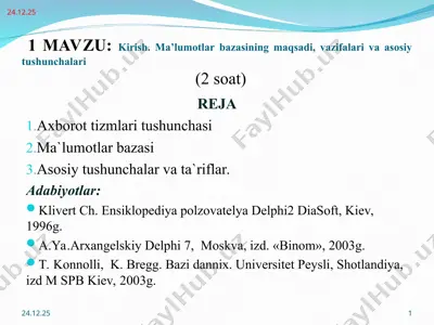 axborot tizmlari tushunchasi — PPT