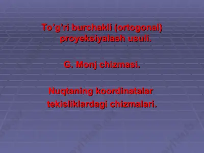 proyeksiyalash usuli — PPT