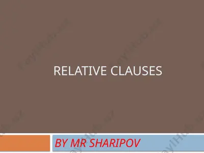 relative clauses — PPTX