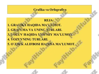 grafika va orfografiya — PPT