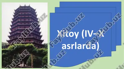 xitoy (iv–x asrlarda) — PPTX