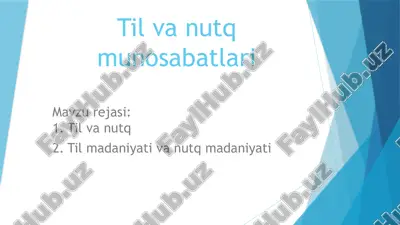 tilvanutq munosabatlari — PPTX