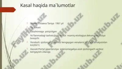 kasal haqida ma'lumotlar — PPTX