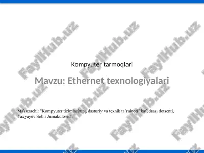 kompyutertarmoqlari — PPTX