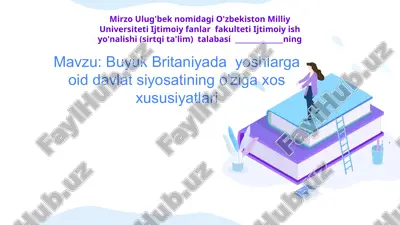 buyuk britaniyada yoshlarga oid davlat siyosati — PPTX