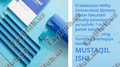 yuridik psixologiya — PPTX