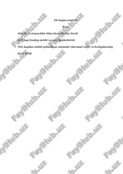 ish haqini aniqlash — DOCX