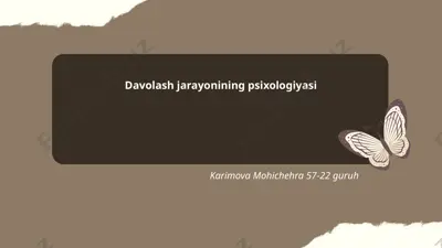 davolash jarayonining psixologiyasi — PPTX