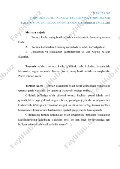 tormoz kuchi — DOCX