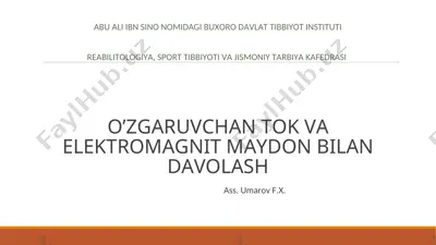 elektromagnit davolash — PPT