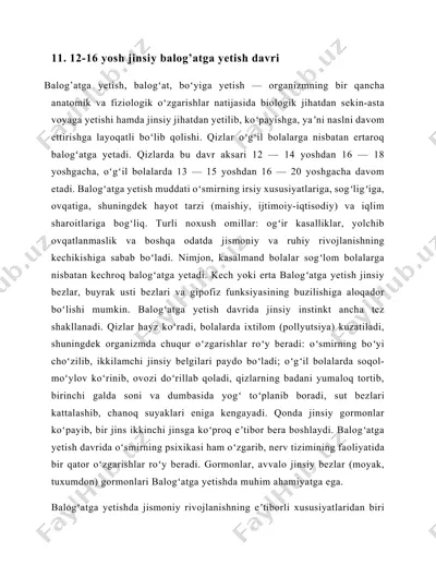 balog’atga yetish davri — DOCX