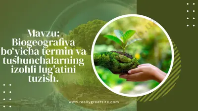 biogeografik terminlar izohli lug'ati — PPTX