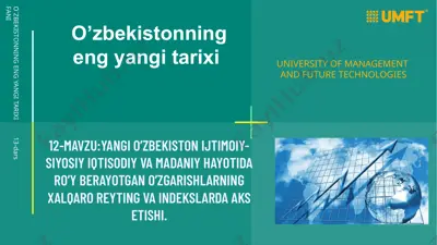 o’zbekistonning eng yangi tarixi — PPTX
