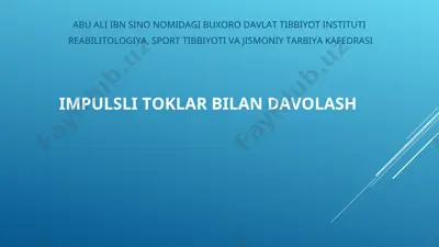 impulsli to'klar bilan davolash — PPT