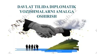 davlat tilida diplomatik yozishmalarni amalga oshirish — PPTX
