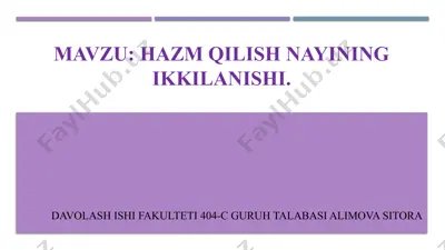 ichaknayining tug'ma ikkilanishi — PPTX