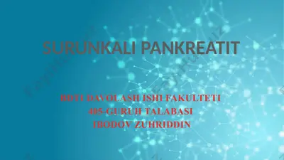 surunkali pankreatit — PPTX