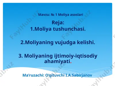 moliyaasoslari — PPTX