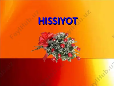 hissiyot — PPT