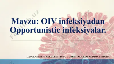 opportunistik infeksiyalar — PPTX