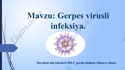 gerpesvirusli infeksiya — PPTX