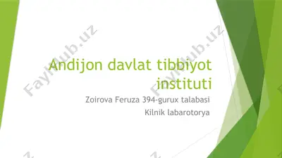 andijon davlat tibbiyot instituti — PPTX