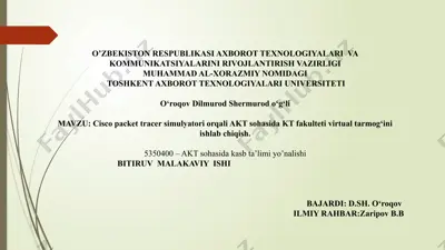 cisco packet tracer simulyatori — PPTX