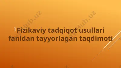 termogravimetriya va termogravitatsion analiz — PPTX