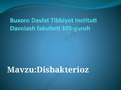 disbakterioz — PPTX