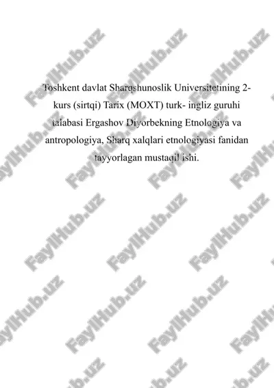 old osiyo xalqlari,ularning bugungi kundagi xo'jalik mashg'ulotlari. — DOCX
