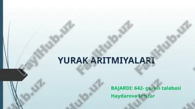 yurak aritmiyalari — PPTX