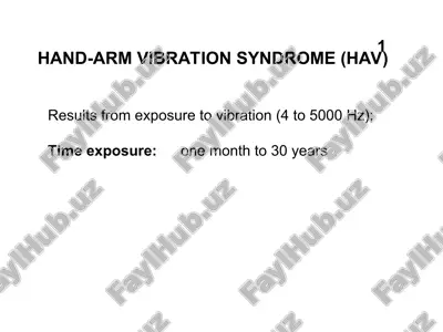 hand-arm vibration syndrome (hav) — PPT
