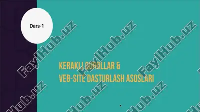 kerakli qurollar & veb-site dasturlash asoslari — PPT