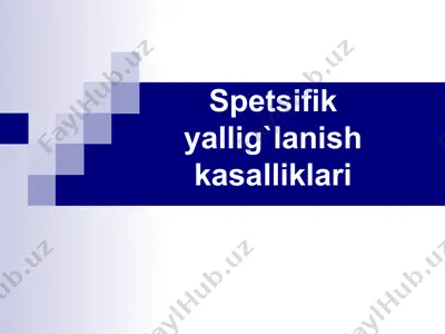 jinsiy a'zolar yalliglanish kasalliklari — PPT