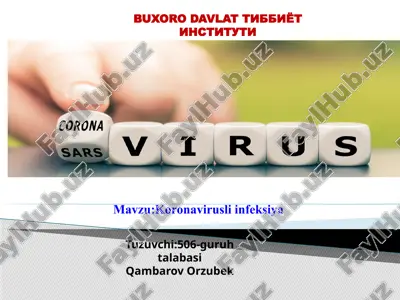 koronavirusli infektsiya — PPTX