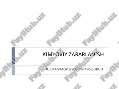 kimyoviy zararlanish — PPTX